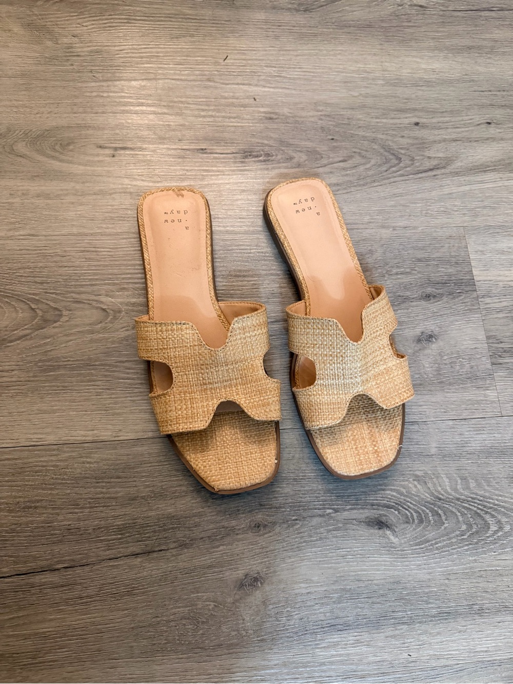 A New Day Tan Sandals with H-Cutout Design
